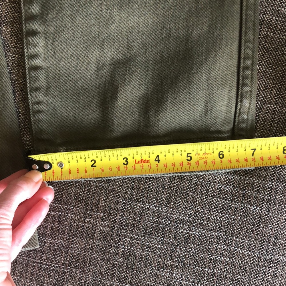 J Crew Khaki/Army Green Straight Leg Crop Pant - Picture 7 of 10